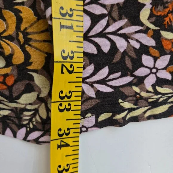 Earthbound Trading Co Fit Flare Long Sleeve Knit Flower Vine Dress - XL - Boho - Picture 8 of 10